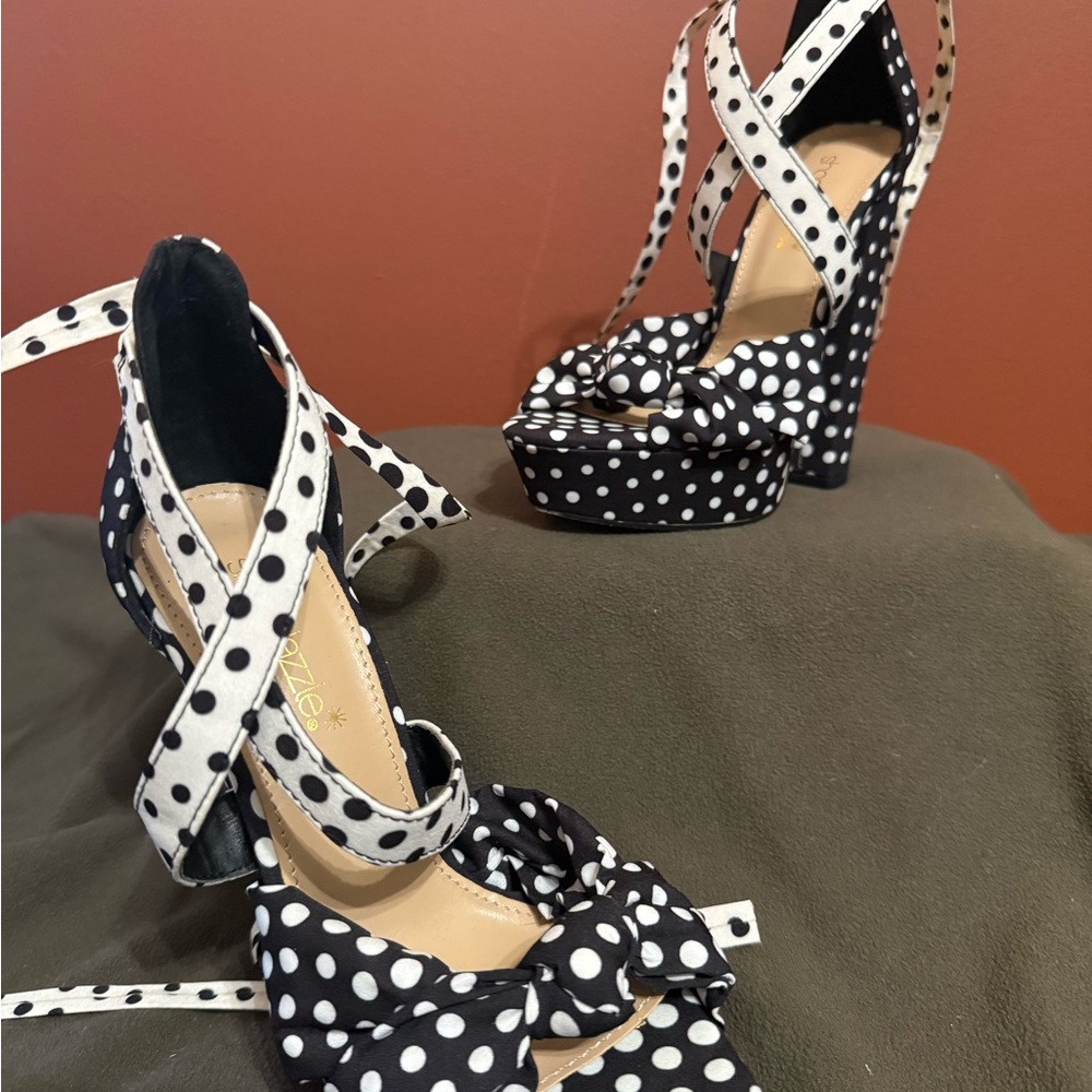 Polka Dot Platform Heels Shoedazzle